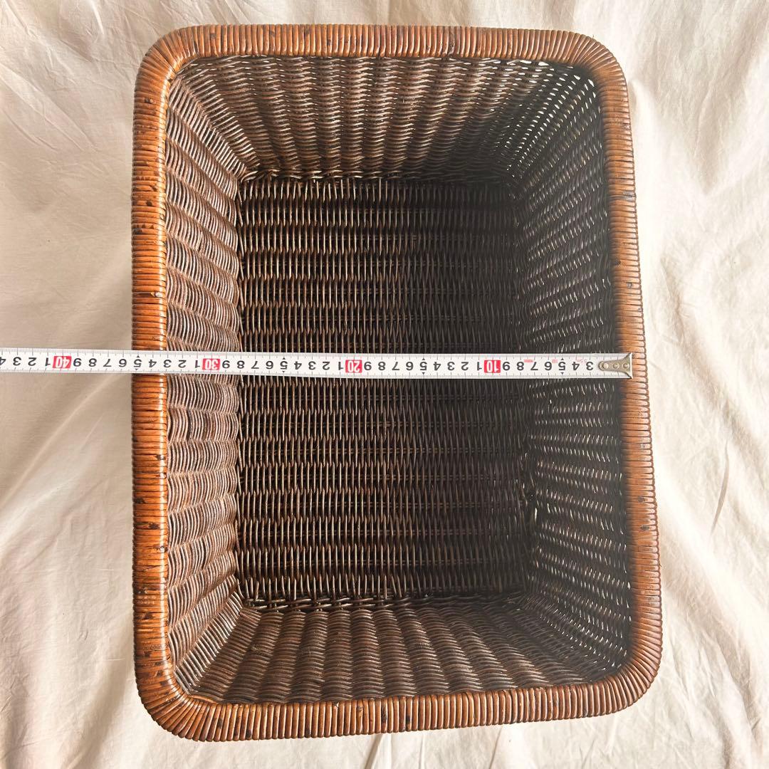 【新品】ラタンバスケット 4個セット おしゃれカゴ ブラック系