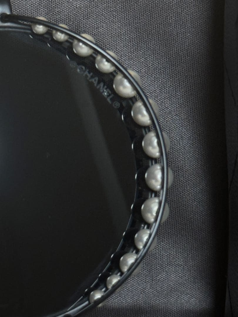 CHANEL シャネル　パール装飾 ラウンドサングラス ケース付き
