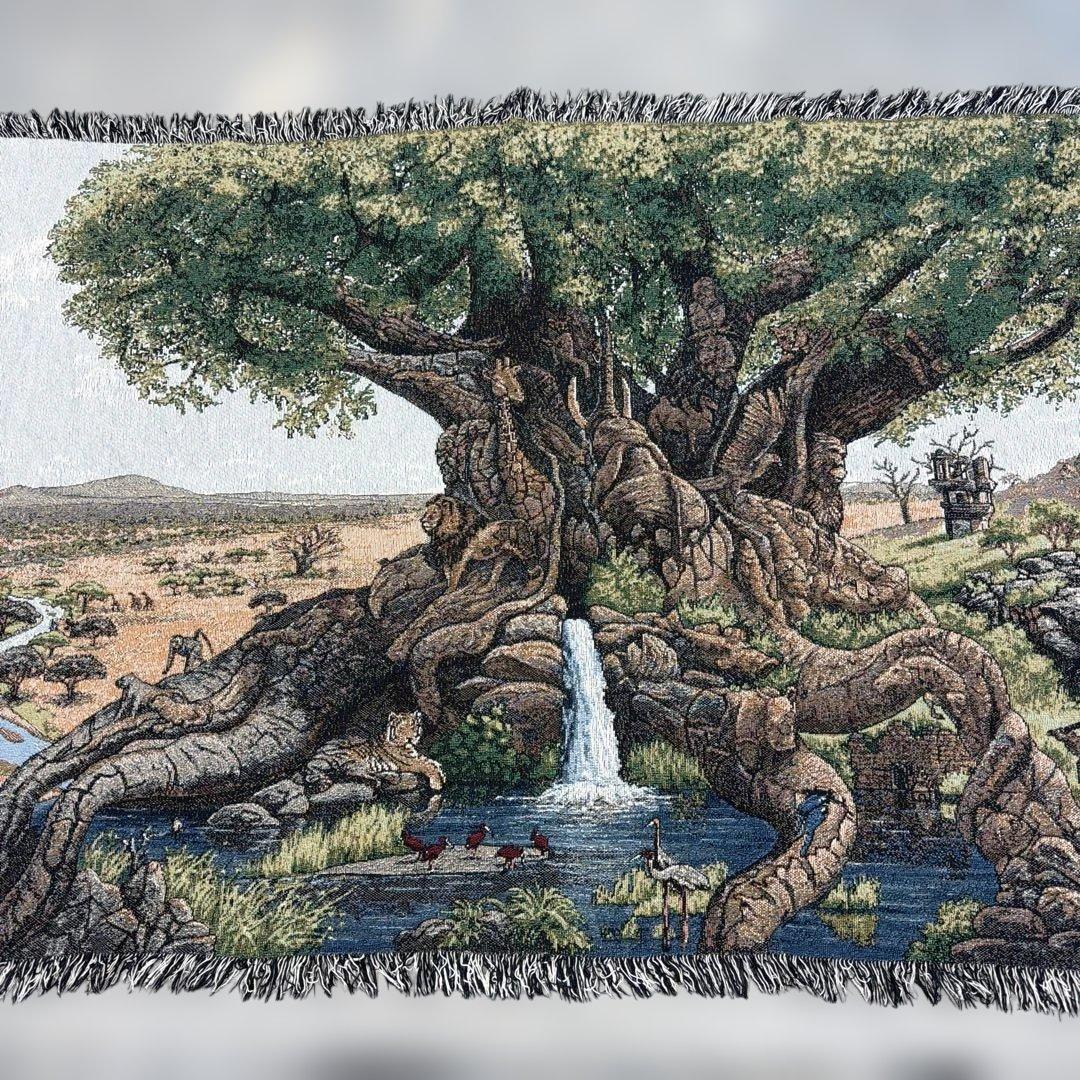 生命の樹　マルチカバー　ソファカバー　ヴィンテージラグ　129x183