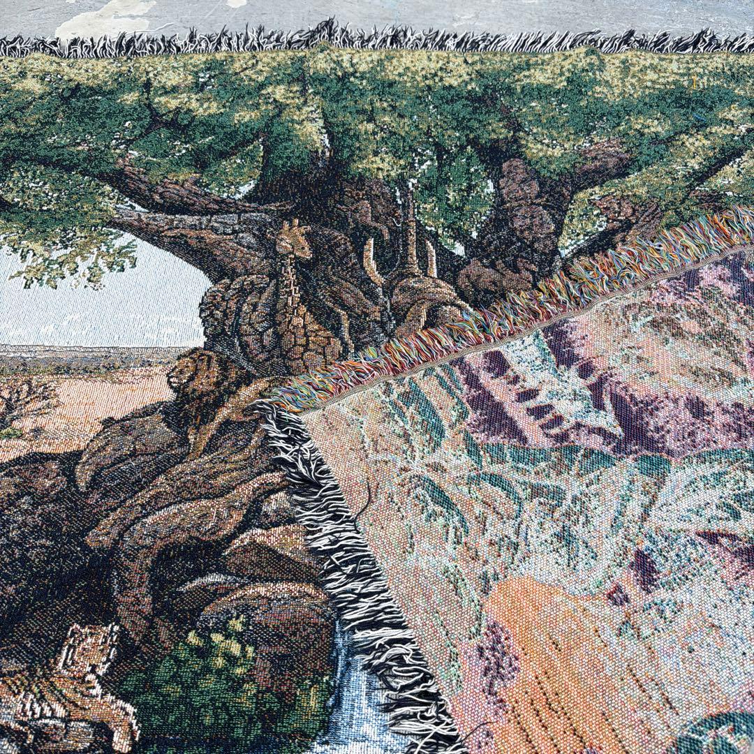 生命の樹　マルチカバー　ソファカバー　ヴィンテージラグ　129x183