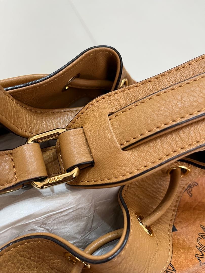 MCM ブラウン ダイヤモンドパターン ショルダーバッグ