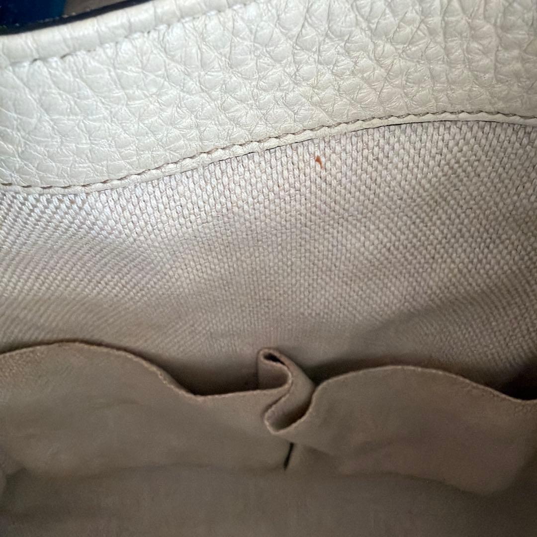 Gucci ホワイトレザーハンドバッグ