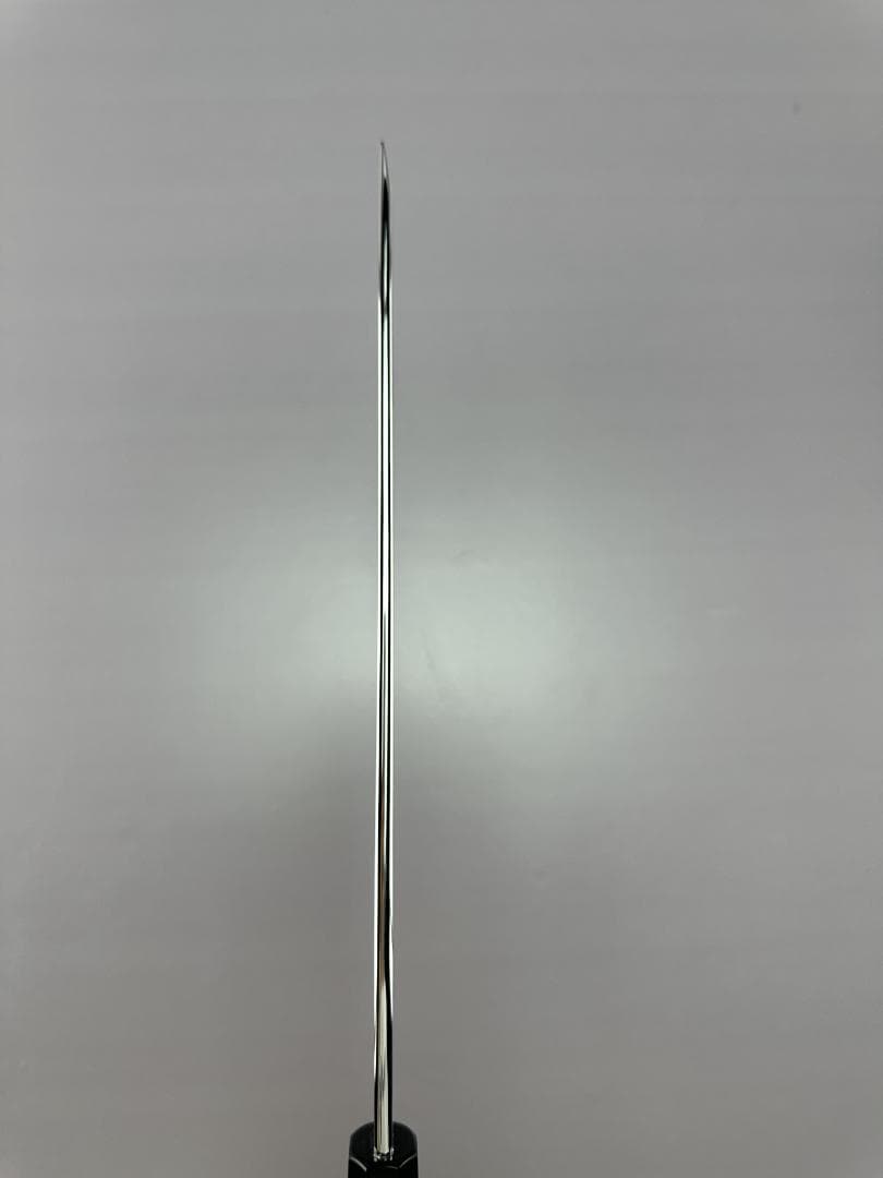 5608 角型薄刃包丁 8寸 ウルトラ鏡面仕上げ 刺身包丁 黒檀黒水牛角八角柄