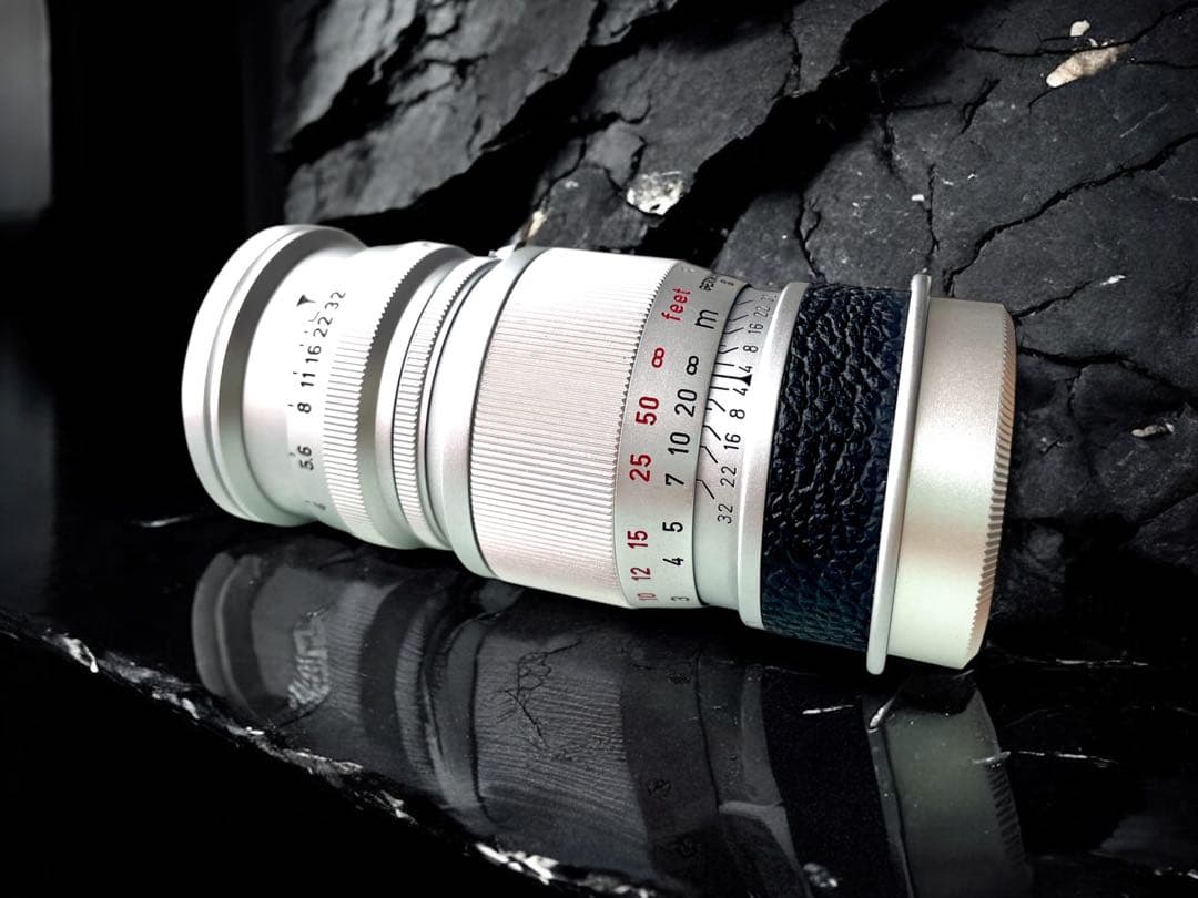 【OH済&ライカ&希少】エルマー90㎜　後期メートル/フィート併記型