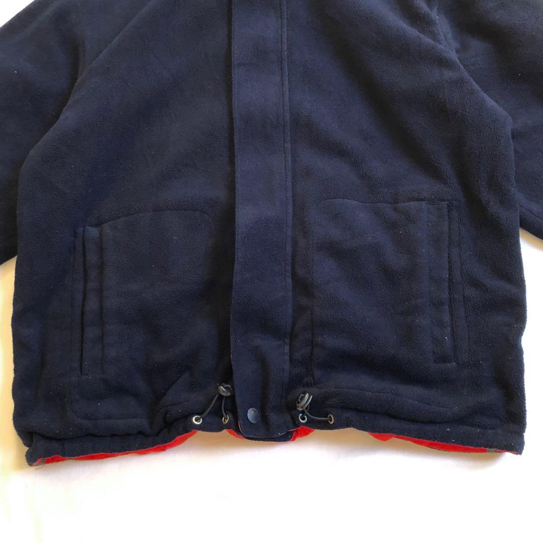 NAUTICA 00s ナイロン フリース リバーシブル ジャケット