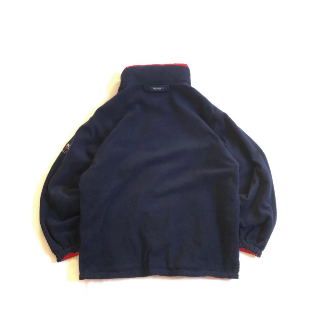 NAUTICA 00s ナイロン フリース リバーシブル ジャケット