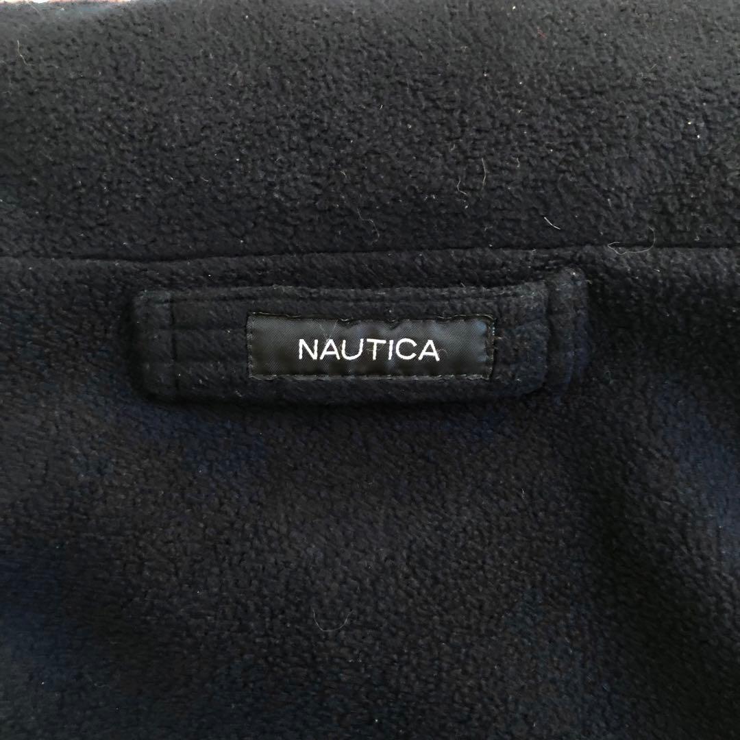 NAUTICA 00s ナイロン フリース リバーシブル ジャケット