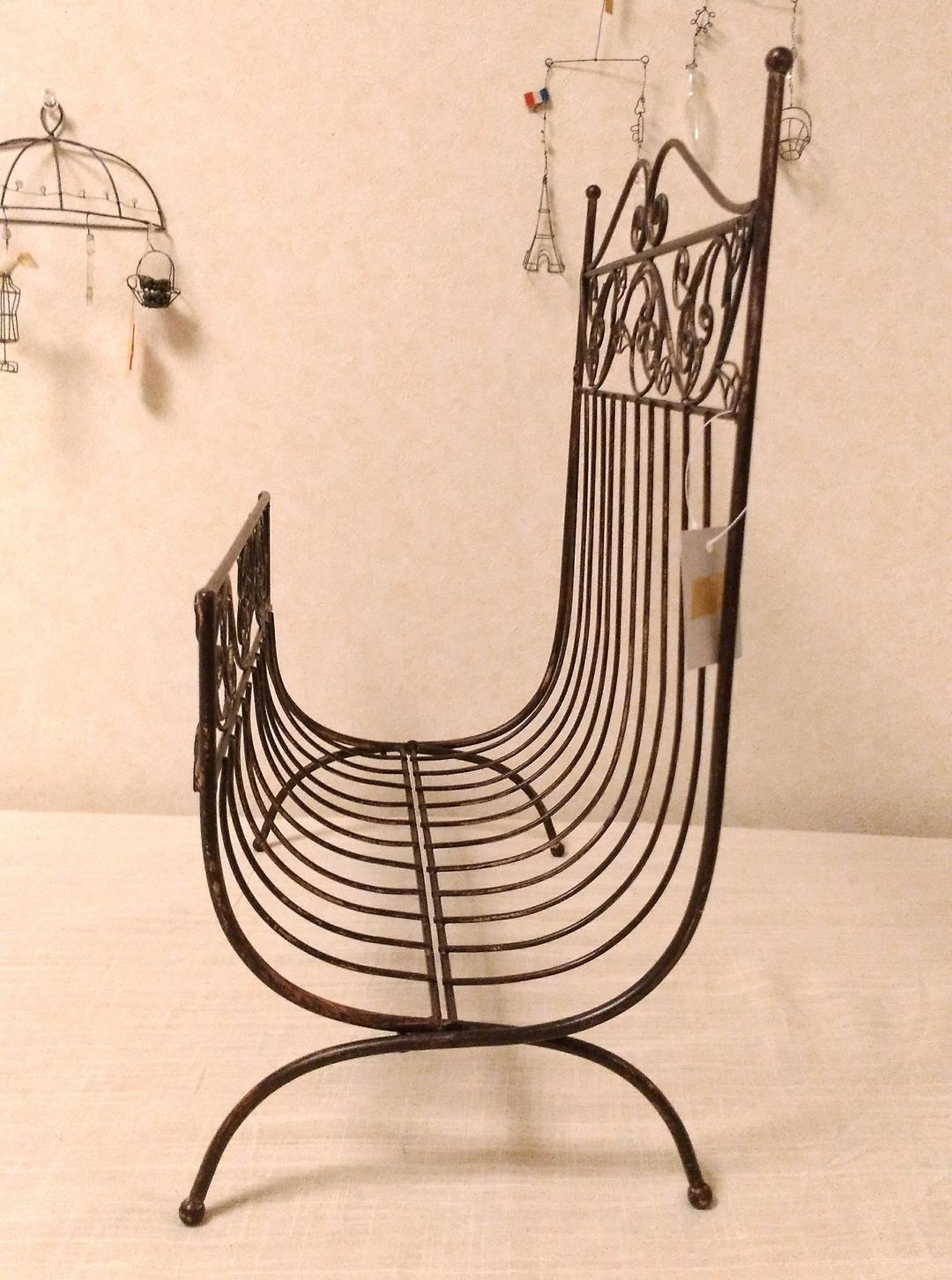 新品タグ付き☆アンティーク仕上げ☆アイアンマガジンラック