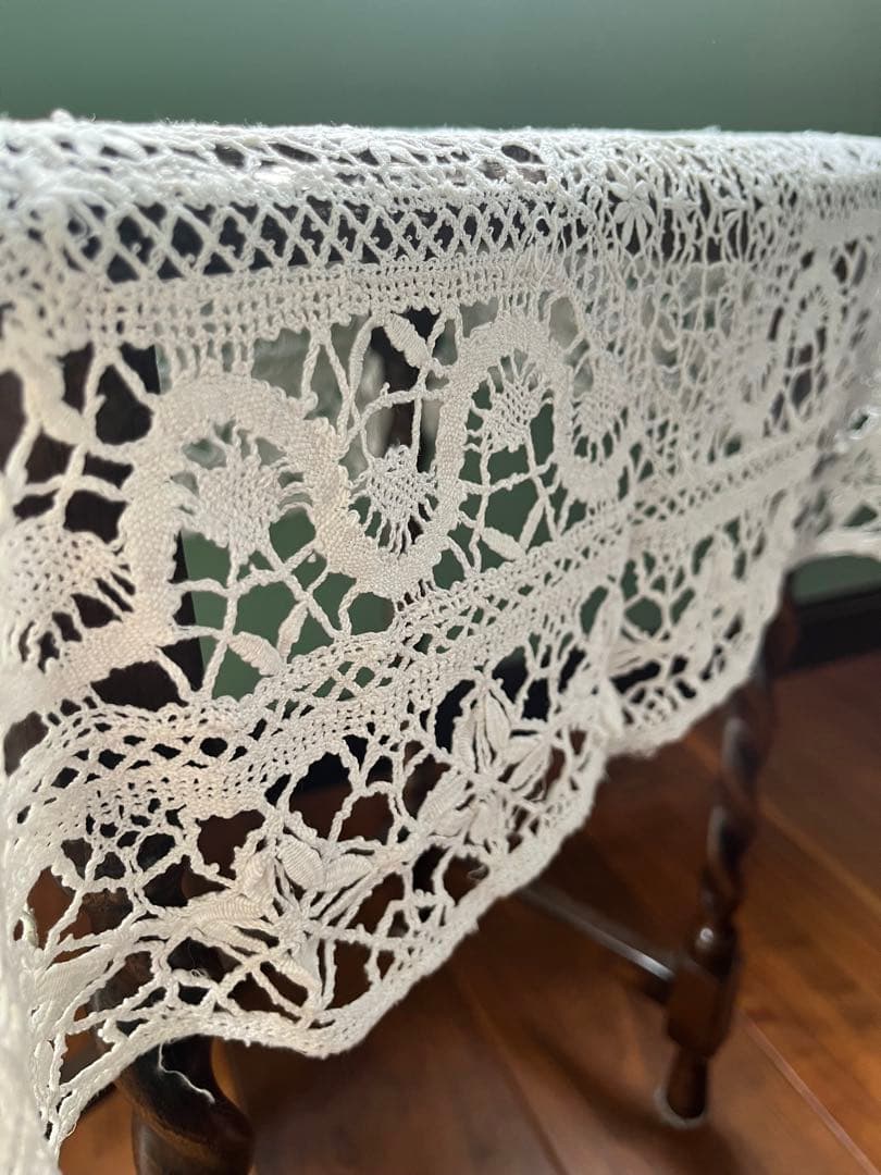 フランス　アンティークリネンテーブルクロス　60×60