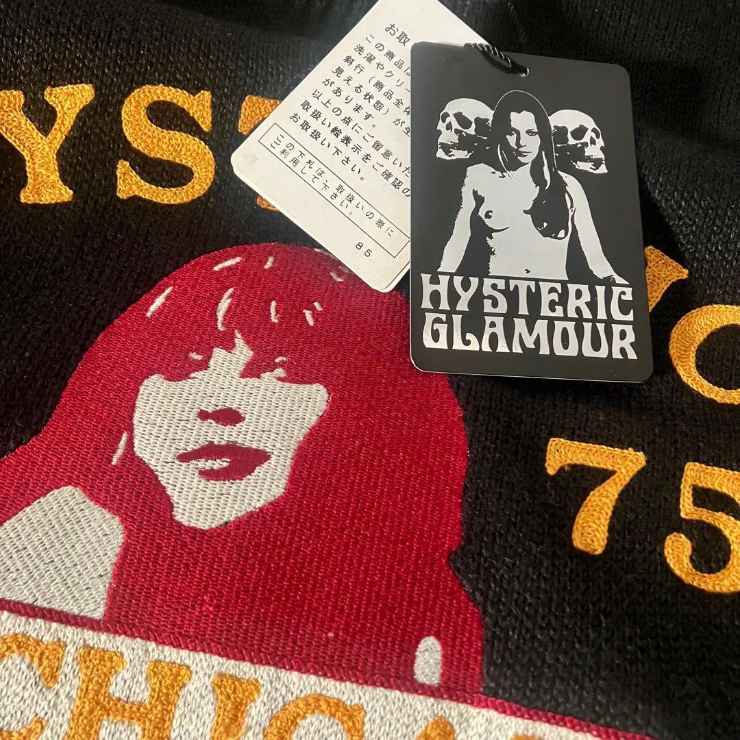 【新品タグ付】ヒステリックグラマー☆豪華チェーンステッチ刺繍ローゲージセーターL