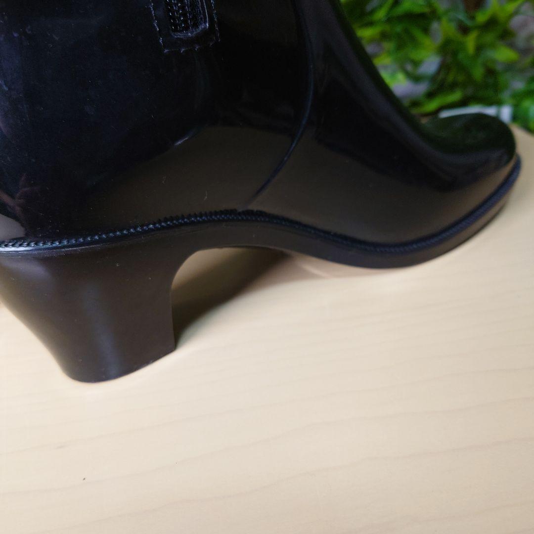 TOCCA レインブーツ バックリボン　ブラックLサイズ