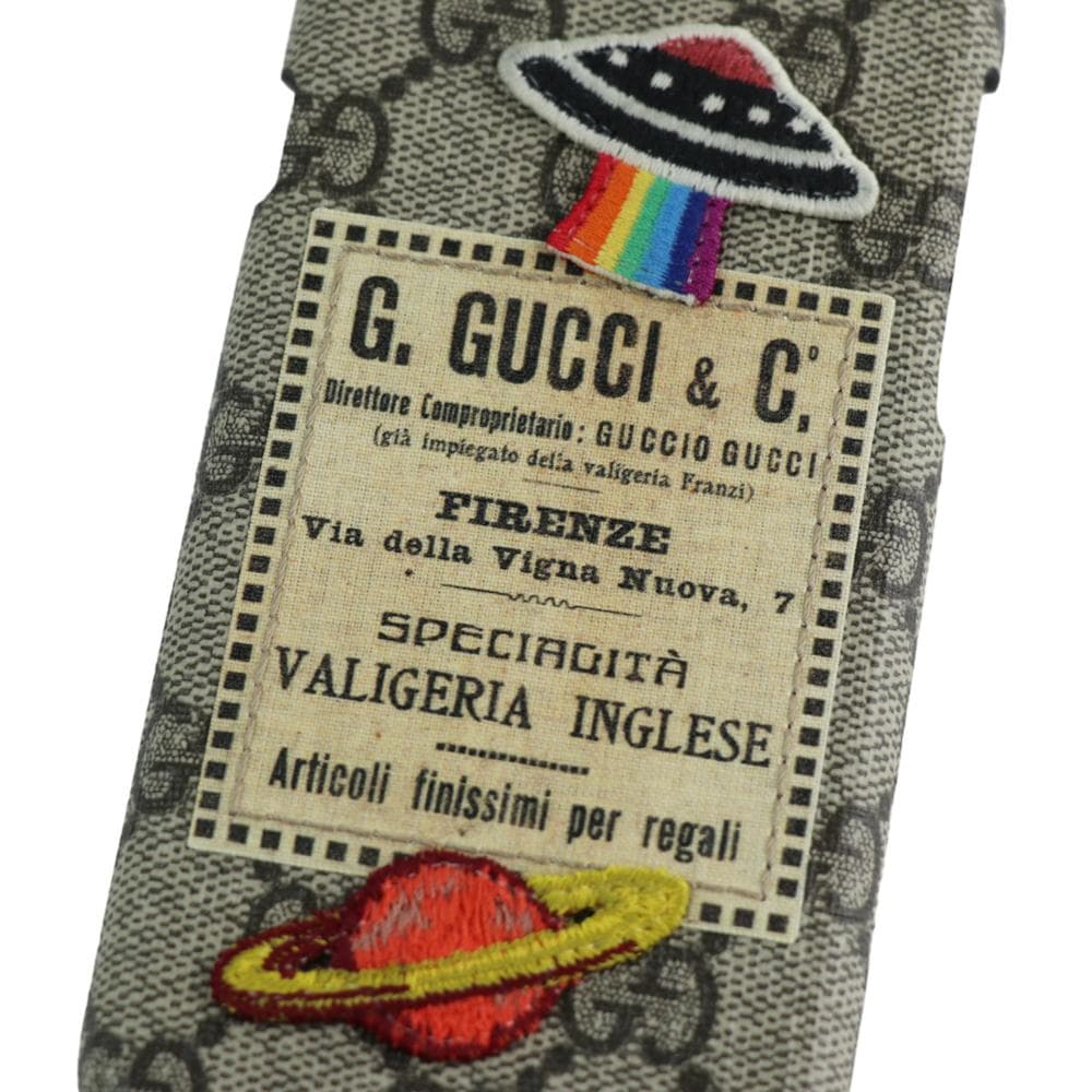 【グッチ】GG UFOナイトクーリエ iPhone7/8/SEケース ベージュ