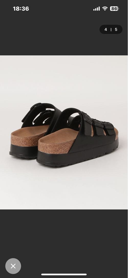 ビルケン　フロリダ プラットフォーム ビルコフロー ブラック サンダル 39