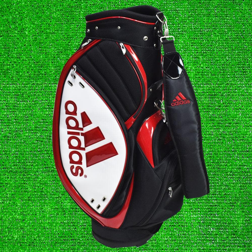 adidas アディダス ゴルフ キャディーバック９.０型【黒/赤】超美品！