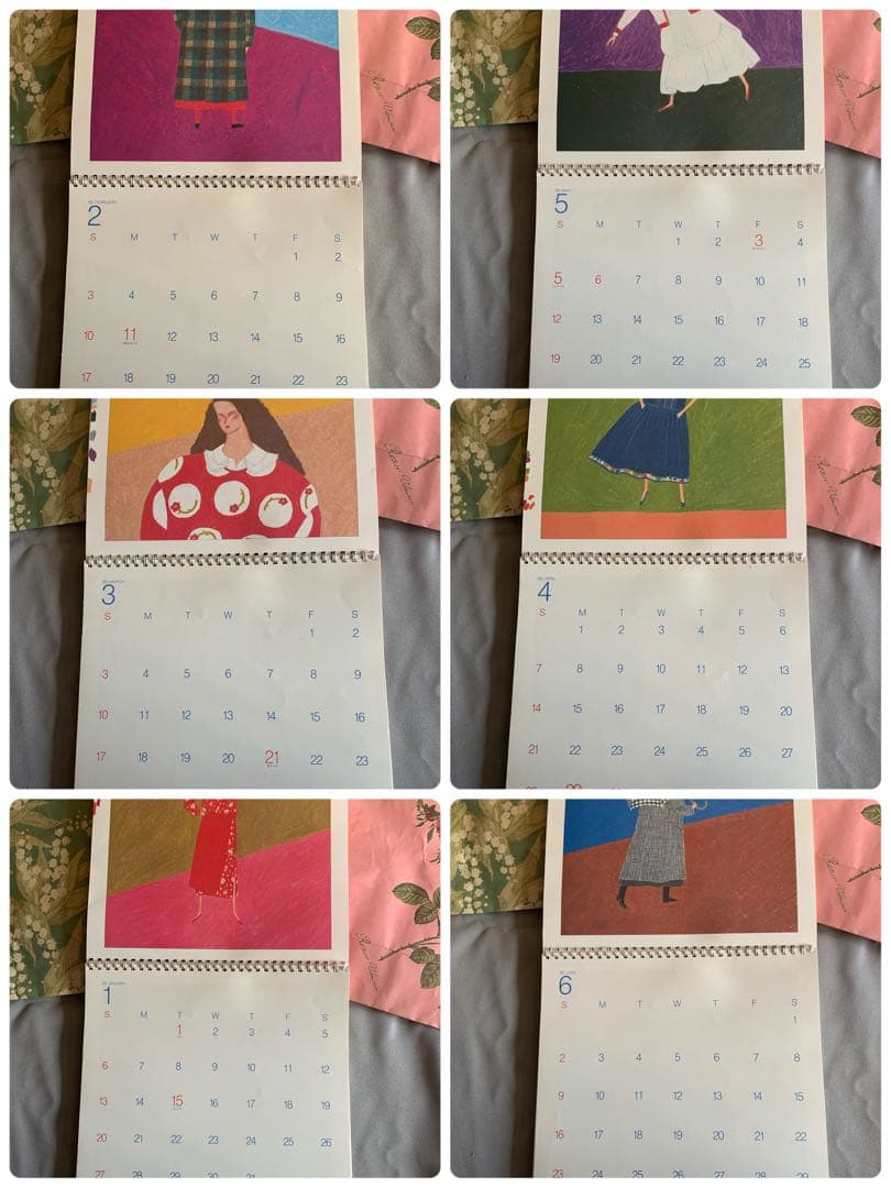 ピンクハウス大橋歩 イラストカレンダー1985年1986年1988年