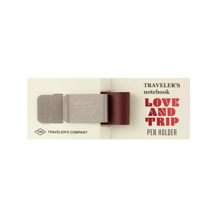 トラベラーズノート LOVE AND TRIP レッド　ペンホルダー　セット