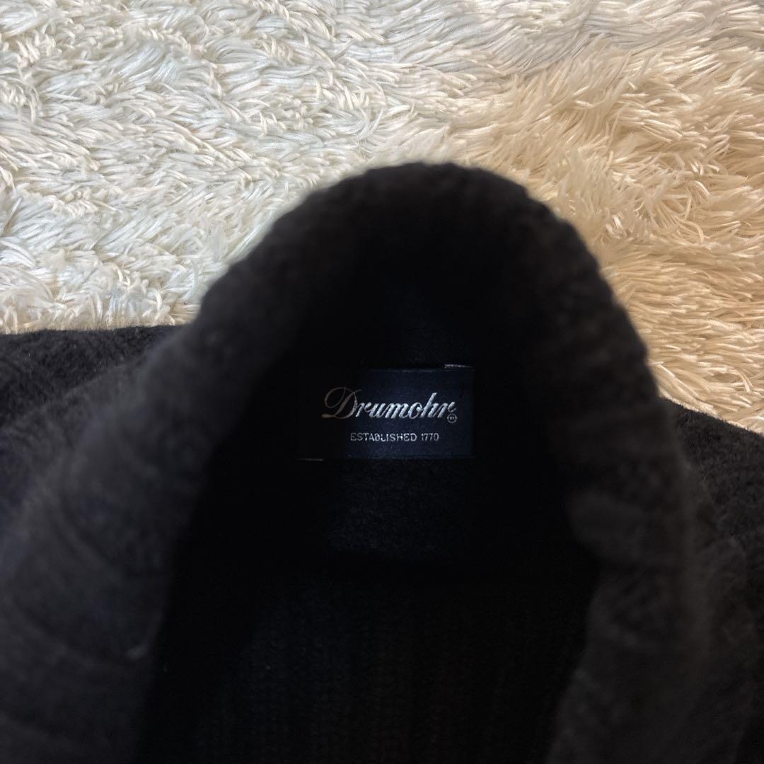 美品＊ドルモア タートルネックニット ケーブル 48 ブラック　イタリア製　黒