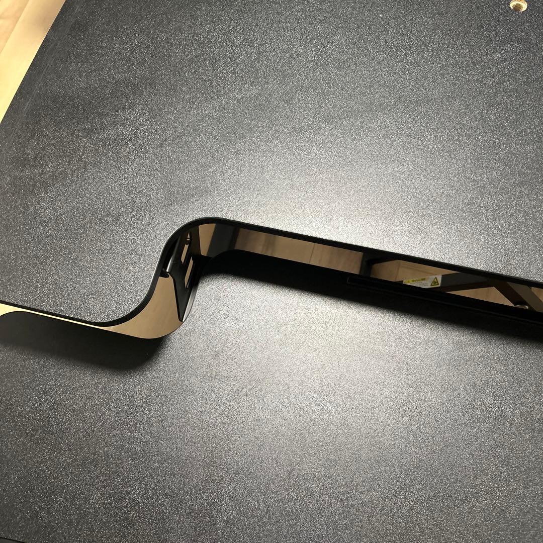 スタンディングデスク　黒 L字型 モニター台 木製穴あり