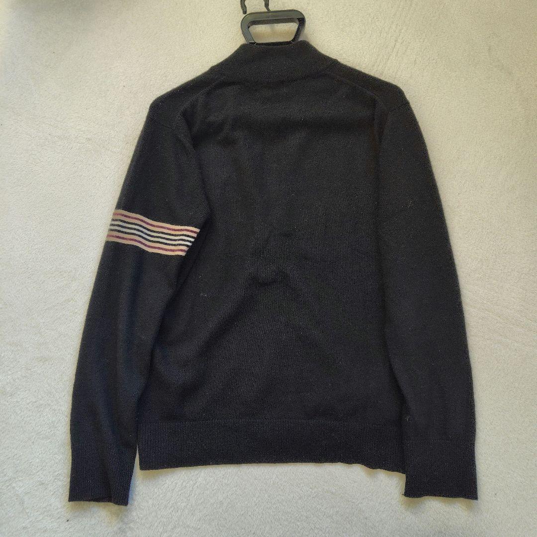極美品　バーバリーブラックレーベル　ドライバーズ　刺繍　ホースロゴ　カシミヤ