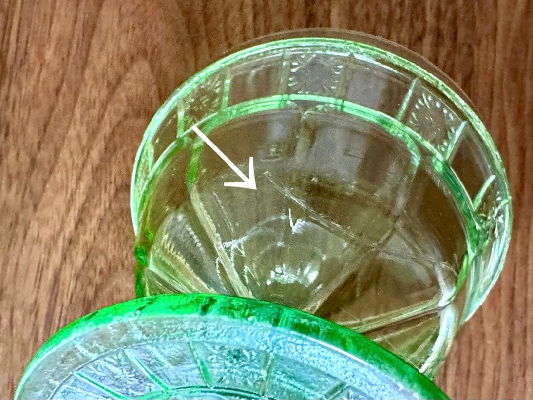 クリアランスDepression Glassディプレッションシャーベットグラス6