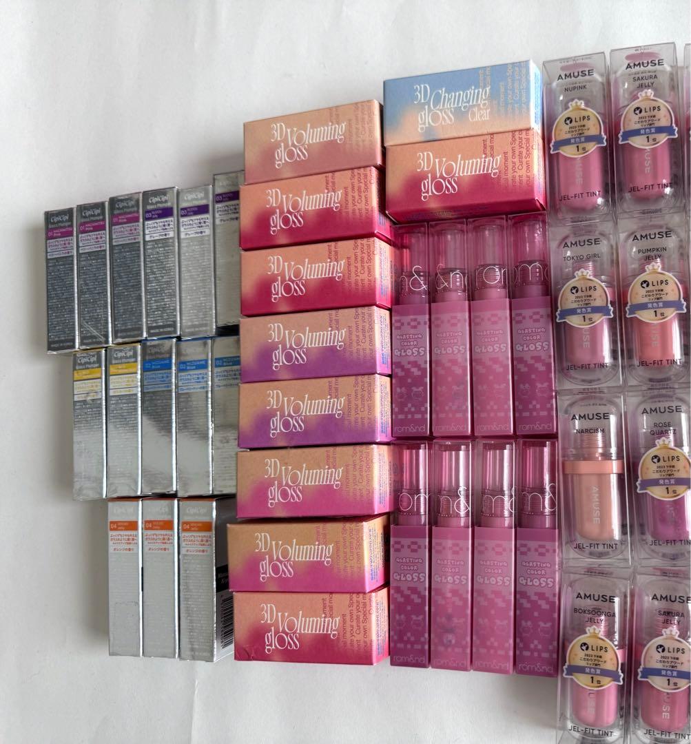 リップ類まとめ売り　ロムアンド　シピシピ　フィー　アミューズ　計47点