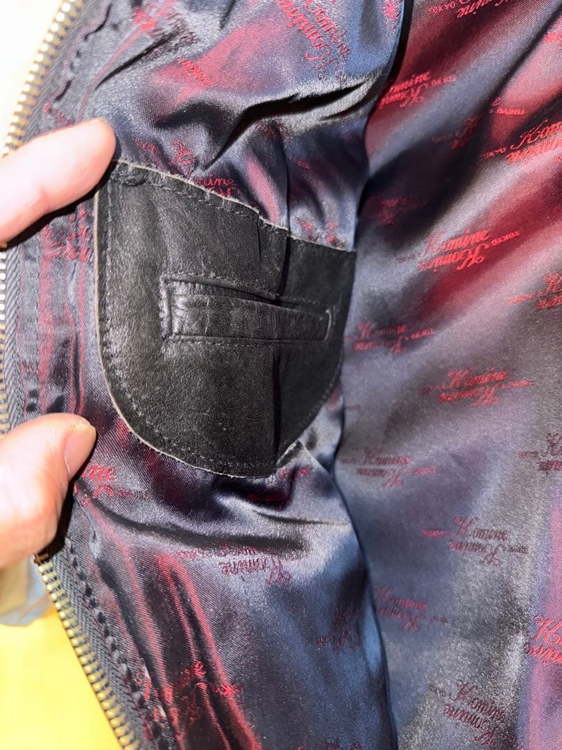 ビンテージ　コミネ　革ツナギ　レザー　バイクウェア　旧車　Sサイズ相当