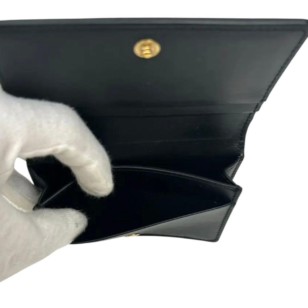 【美品】セリーヌ CELINE カードケース 名刺入れ レザー ブラック