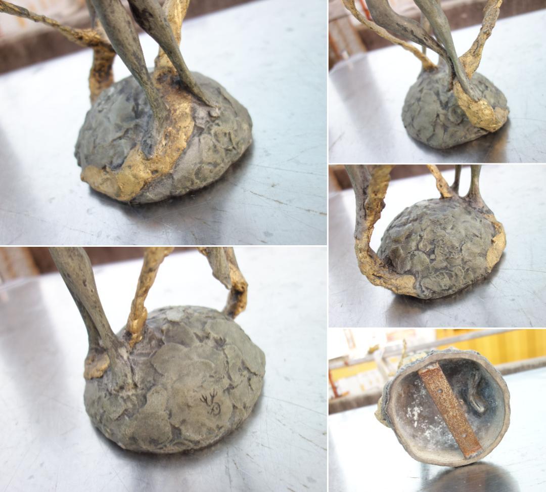 【中古】M▽ブロンズ像 彫刻 アート オブジェ 女性 裸婦 (37239)