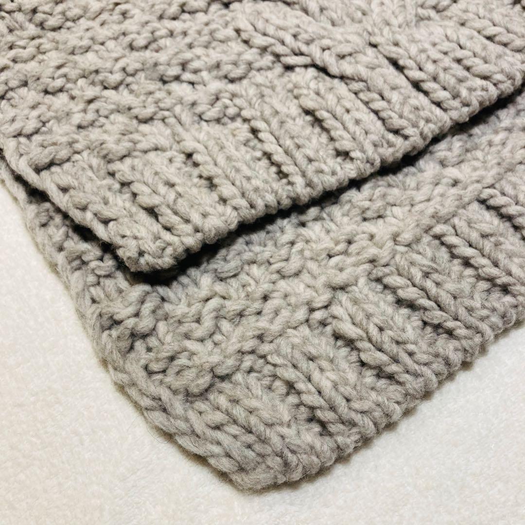 かぐれ　ペルーショルダーニットウォーマー　グレー