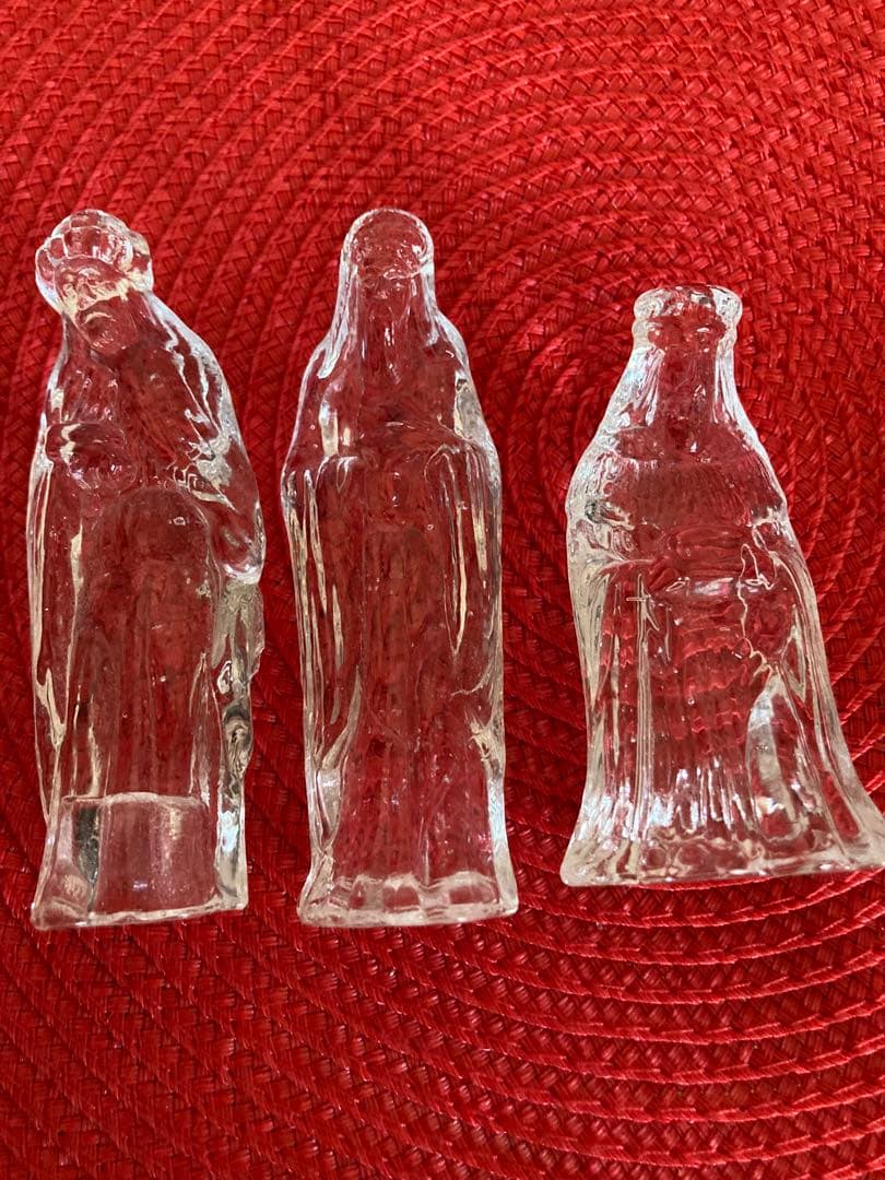 ✴︎未使用品✴︎キリスト降誕クリスマス　クリスタルガラス6体セット　クリッペ