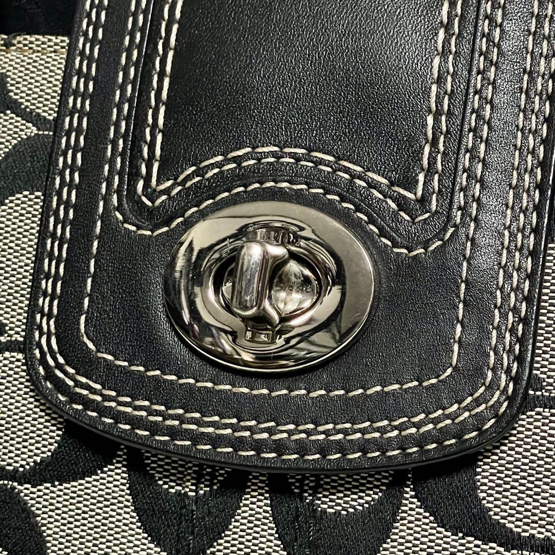 COACH コーチ ワンショルダーバッグ キャンバス F13975 ターンロック