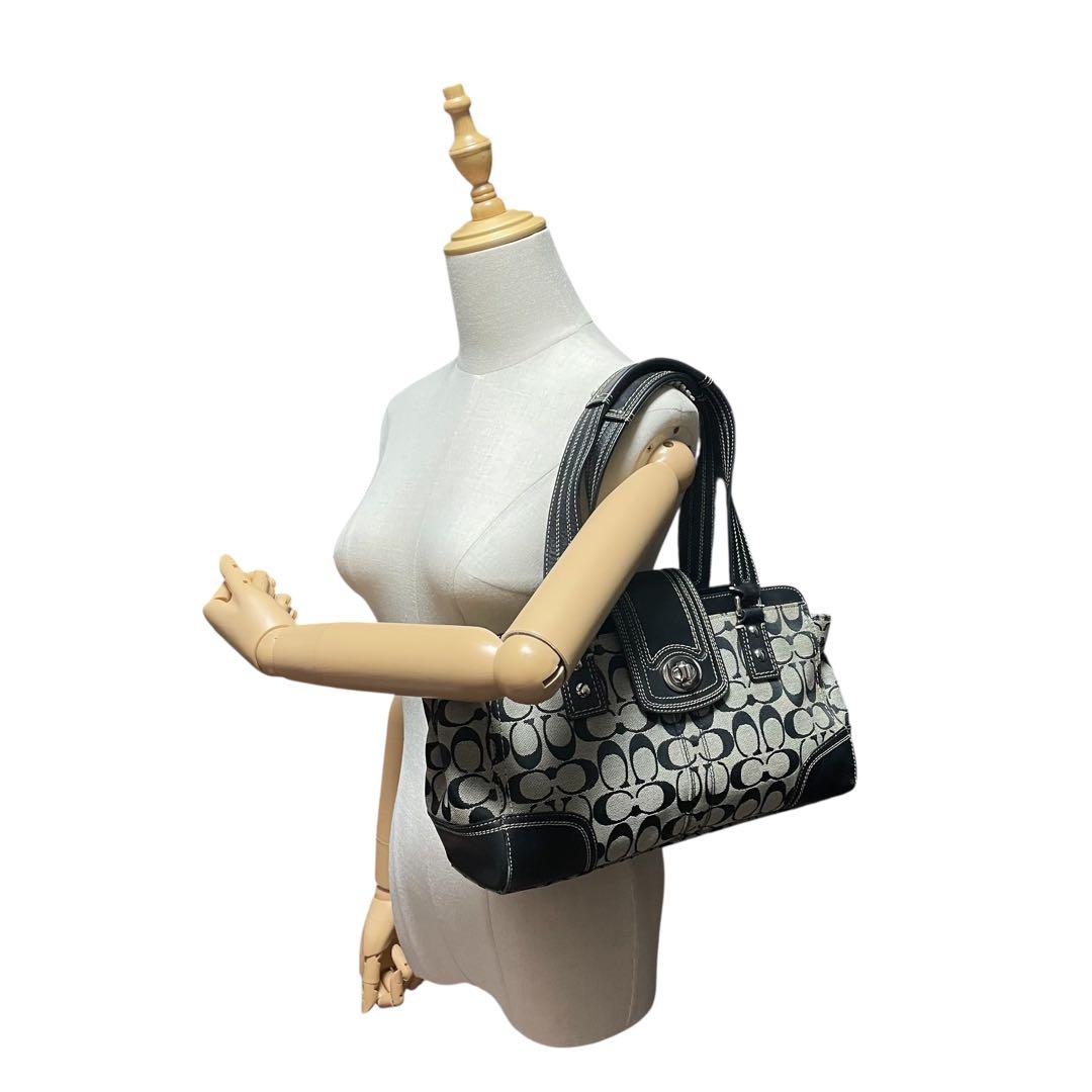 COACH コーチ ワンショルダーバッグ キャンバス F13975 ターンロック