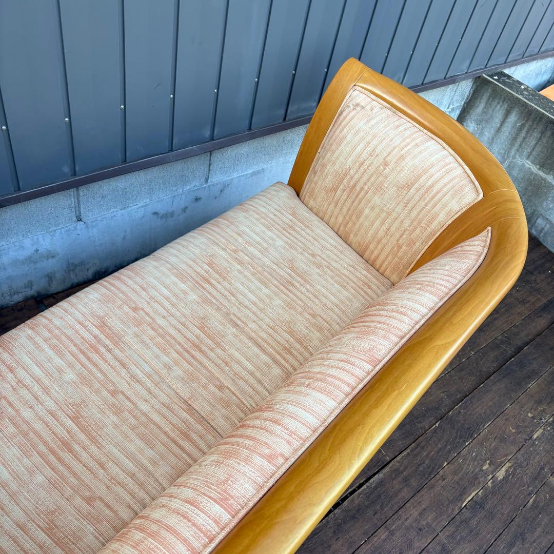 PAKSNWI 北欧レトロ 木製 三人掛けソファー カーブソファ ラグジュアリー