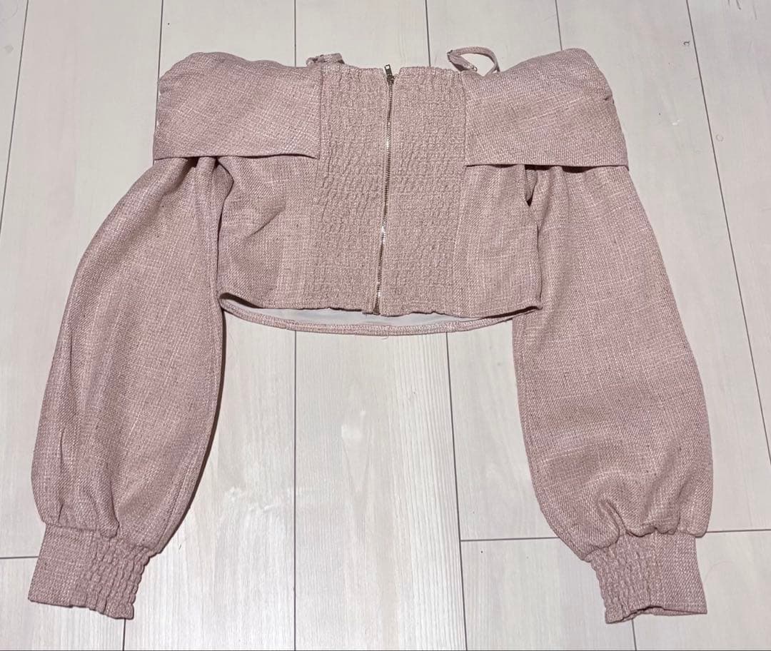 LIP SERVICE　オフショルダー リボントップス