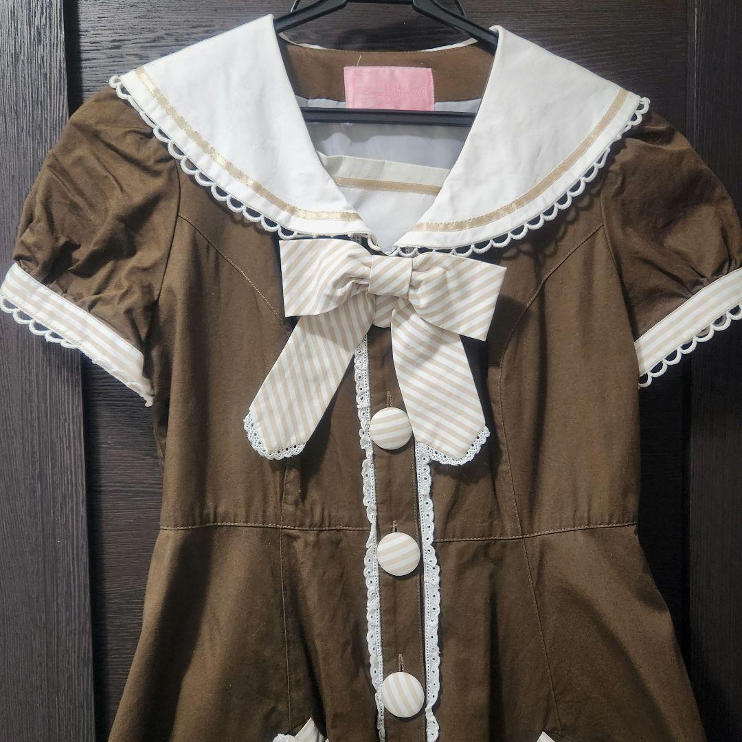 アンジェリックプリティ　セーラーワンピース　ブラウン AngelicPretty