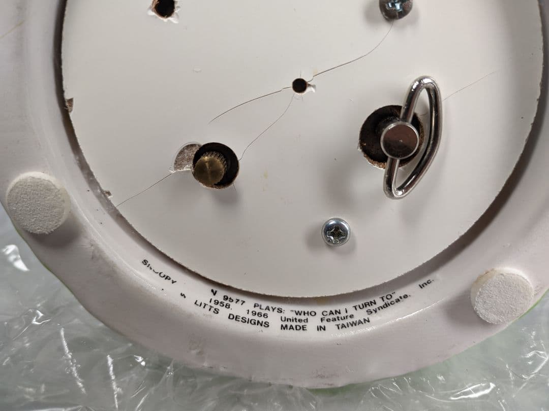 60s WILLITTS DESIGNS スヌーピー 陶器オルゴール サッカー