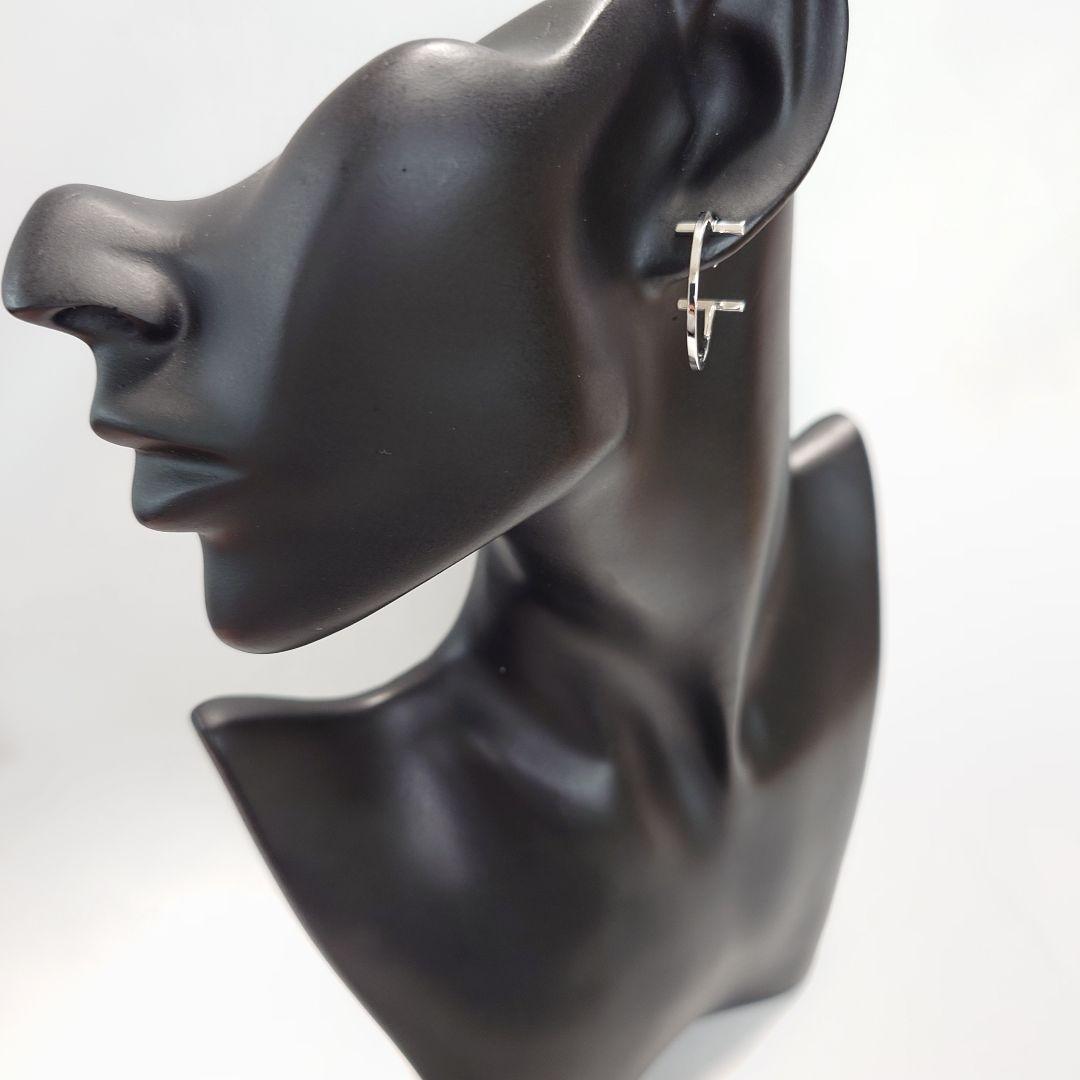 【極美品】ティファニー K18WG Tワイヤー フープピアス 片耳用 6139