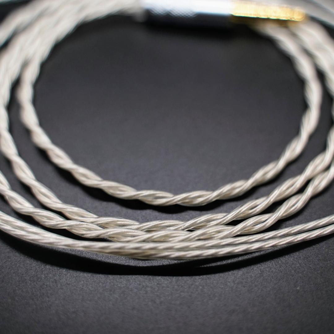 ついに7N 超冷凍製単結晶銅銀メッキ最高スペックケーブルIE900用/3.5mm