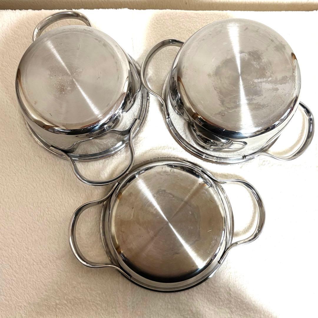 ビタクラフト ミニパン 5点セット 両手鍋3個 蓋2個 重ね収納