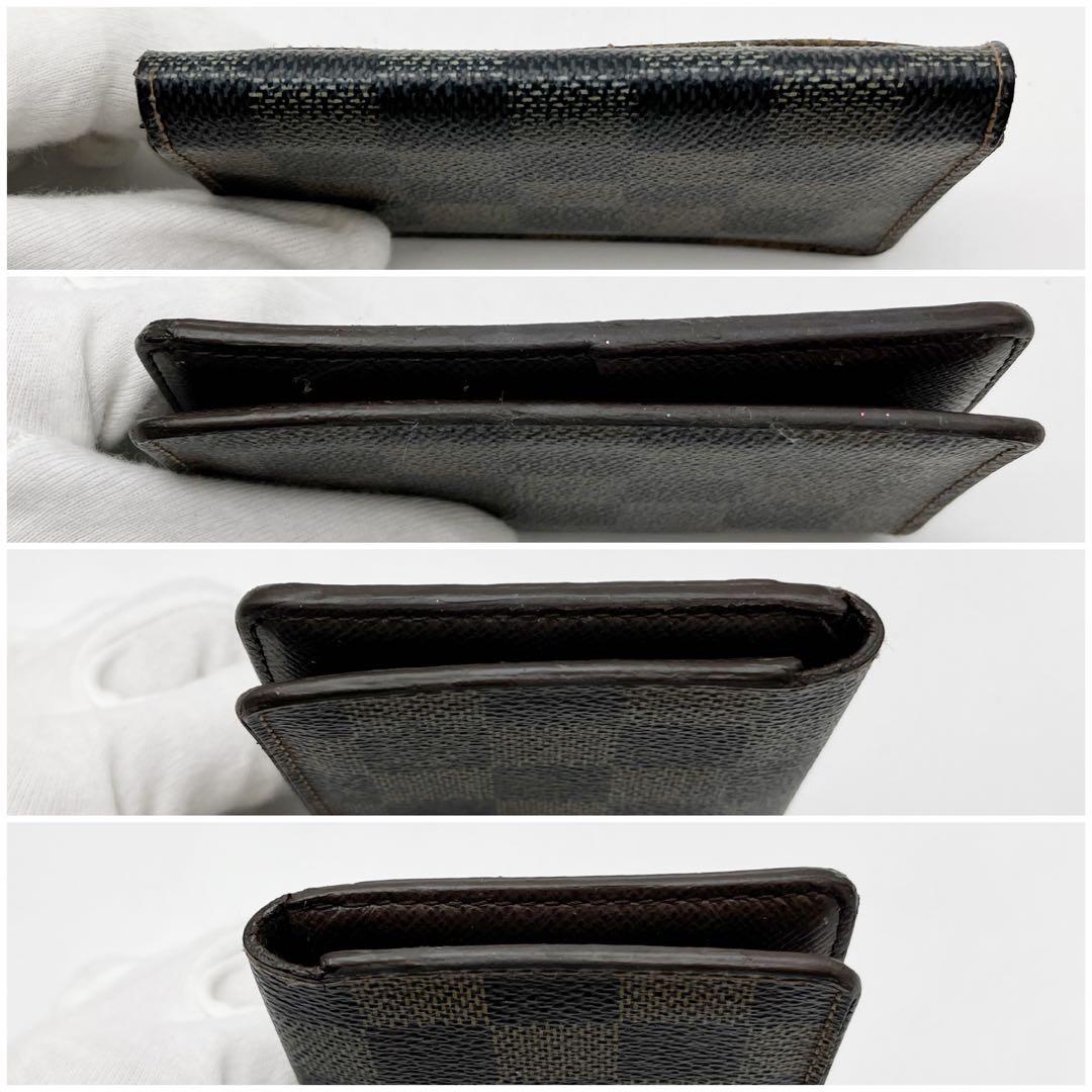 ルイヴィトン オーガナイザードゥポッシュ ダミエエベヌ　名刺入れ　ブラウン