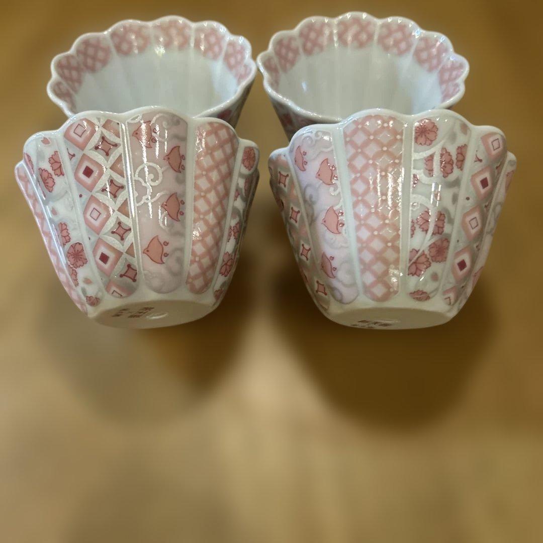 波佐見焼　林九郎窯　花離宮小鉢　四個