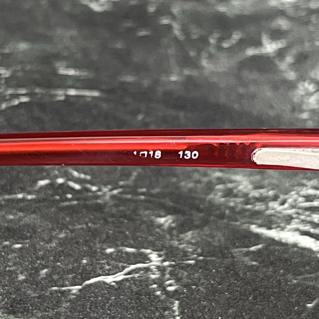 シャネル　サングラス　リムレス　ココマーク　赤　シルバー　カラーレンズ　y2k