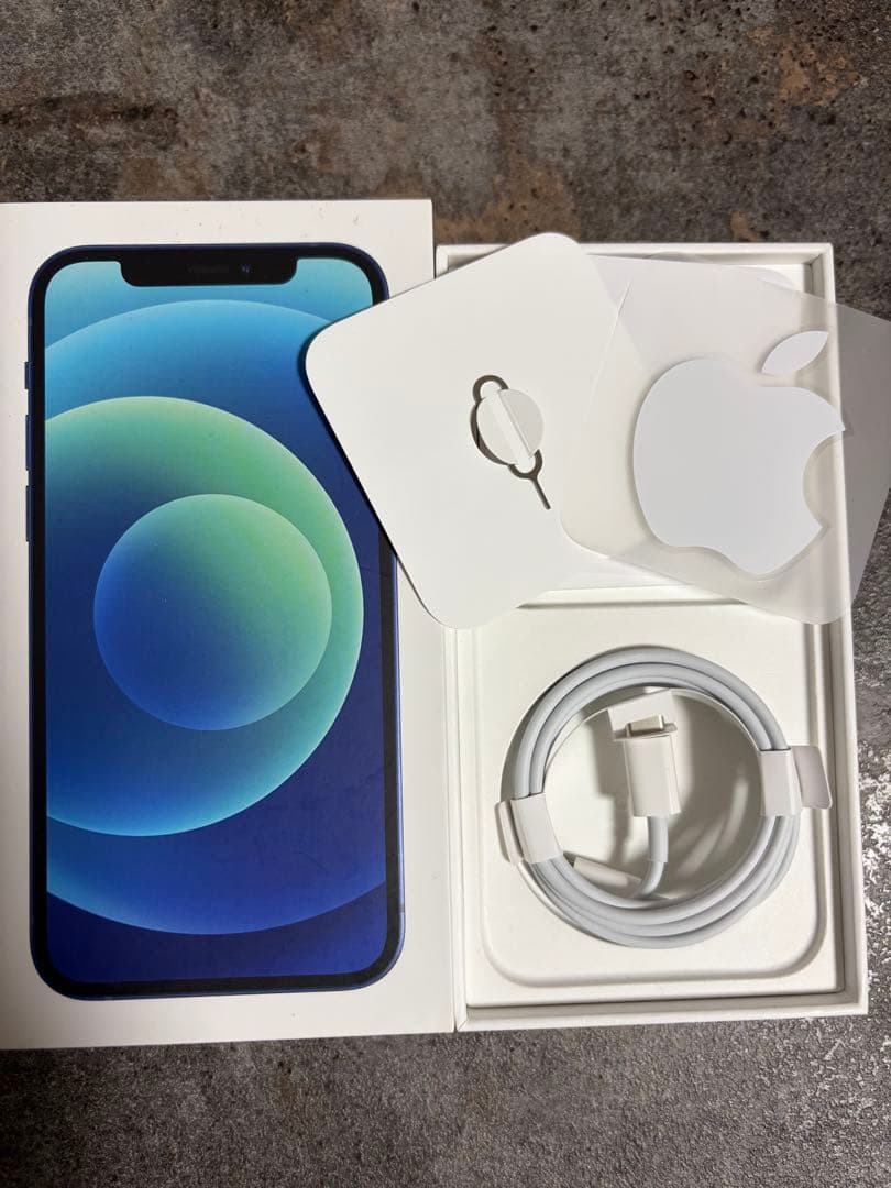 iPhone12本体 128GB青色 SIMフリー 付属品ありTORRASケース