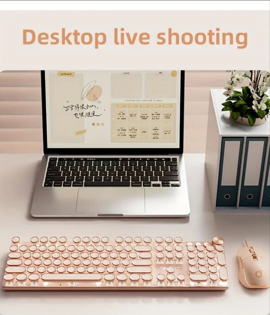 ピンク‪‪♡EWEADNタイプライター風キーボード