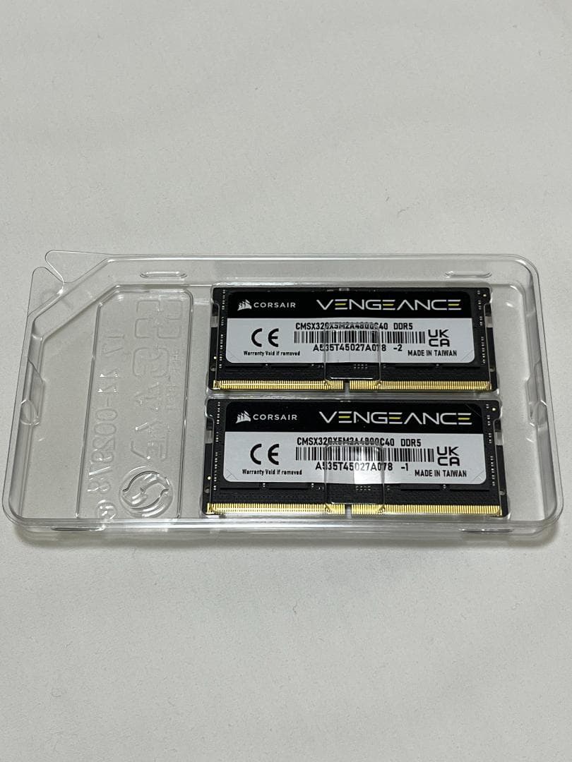 メモリー CORSAIR VENGEANCE SODIMM DDR5 32GB 4800M