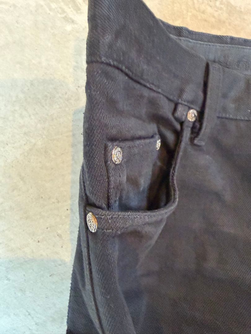 CHROME HEARTS DENIM STRAIGHT PANTS ブラック
