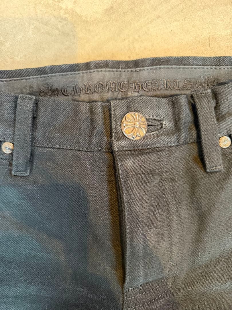 CHROME HEARTS DENIM STRAIGHT PANTS ブラック