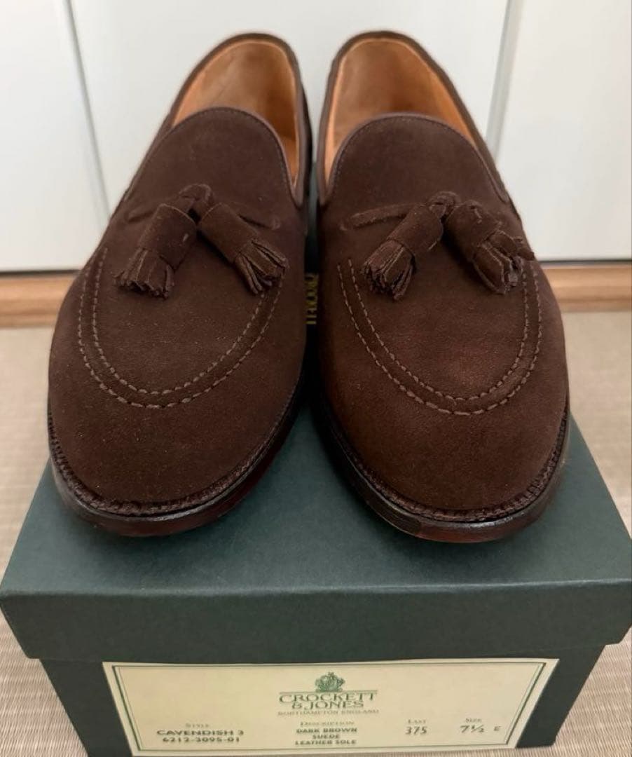 新品　CROCKETT&JONES CAVENDISH 3 スエード ローファー