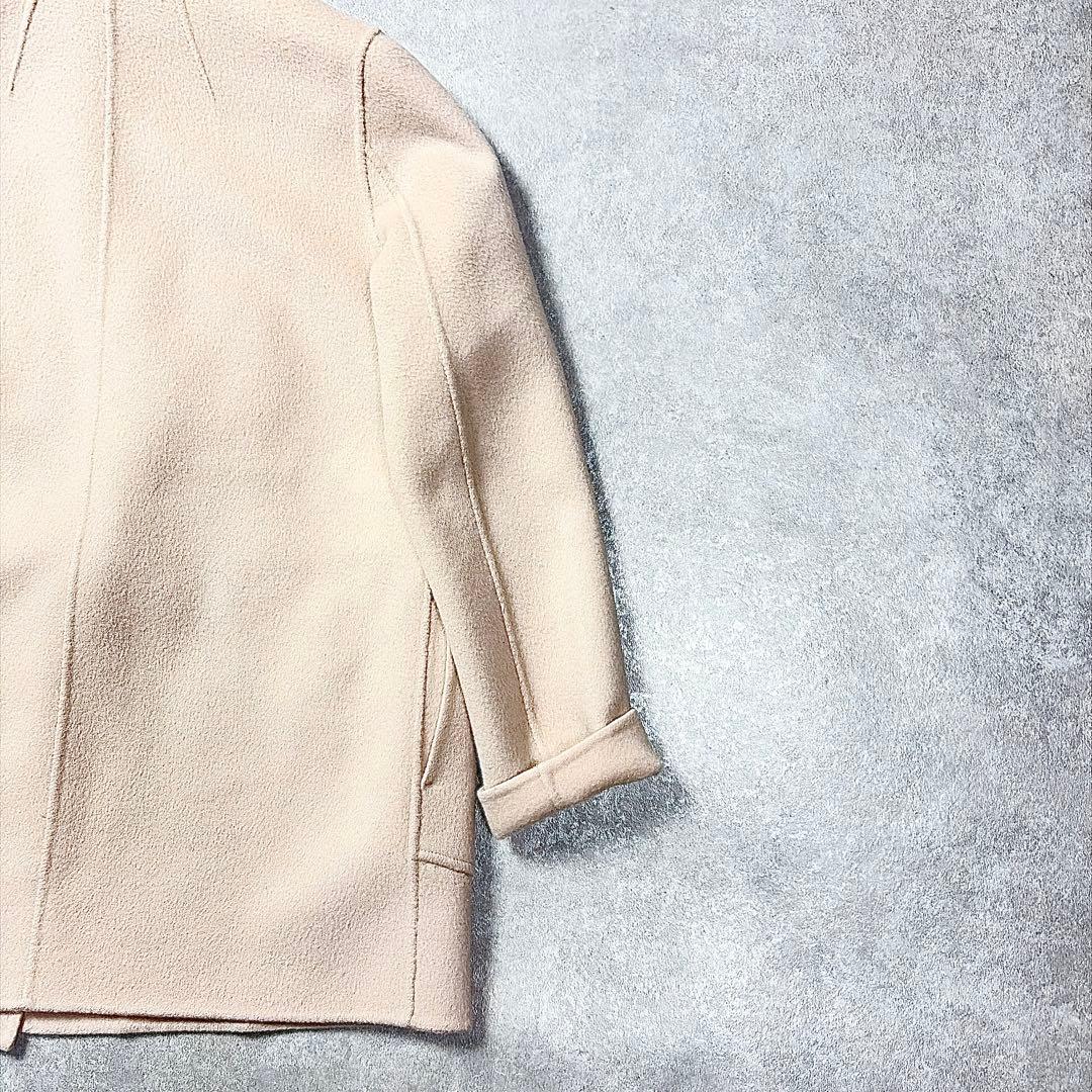 theory ウールカシミヤリバーコート　フード　ベビーピンク