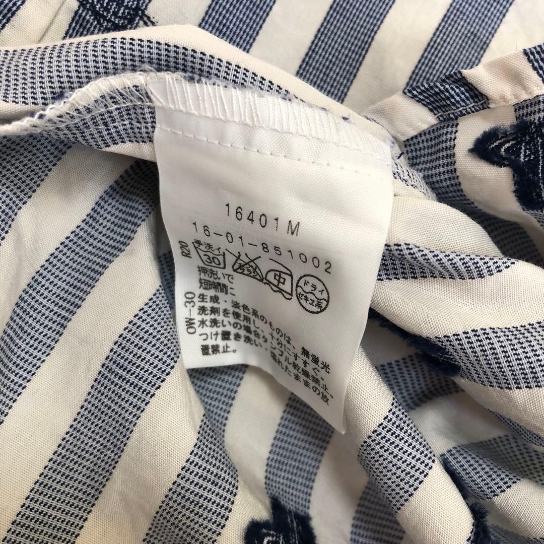 Vivienne Westwood 丸襟 オーブ柄 ストライプ 長袖シャツ 3